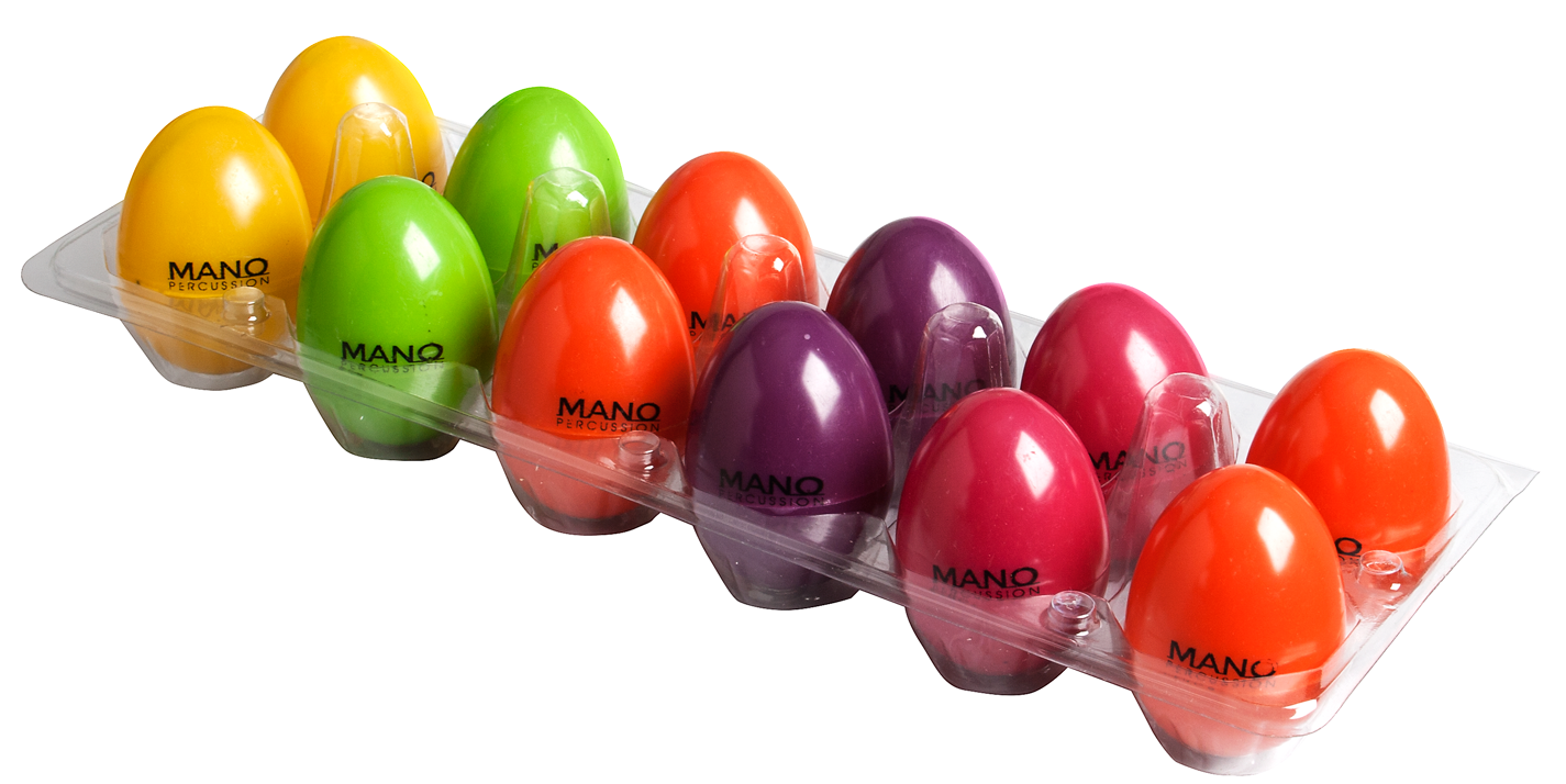 Mano Percussion | EM112 | Egg Maracas - 12 Pack | Mixed Mano Percussion | EM112 | Egg Maracas - 12 Pack | Mixed
